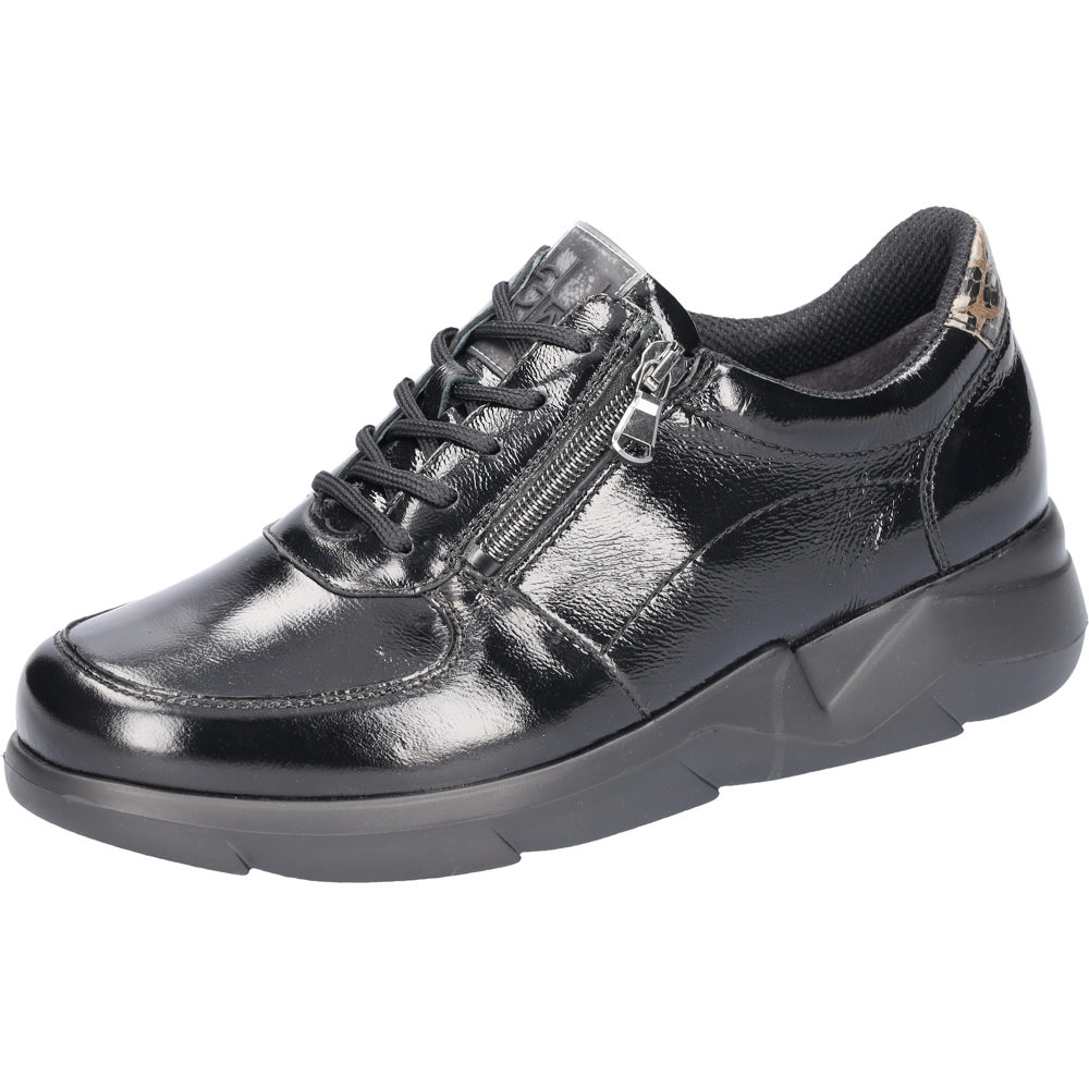 Waldlaufer 668002 Ladies Shoes-Black Pat