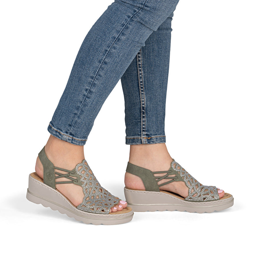 Rieker 67465-52 Ladies Sandal-Sage