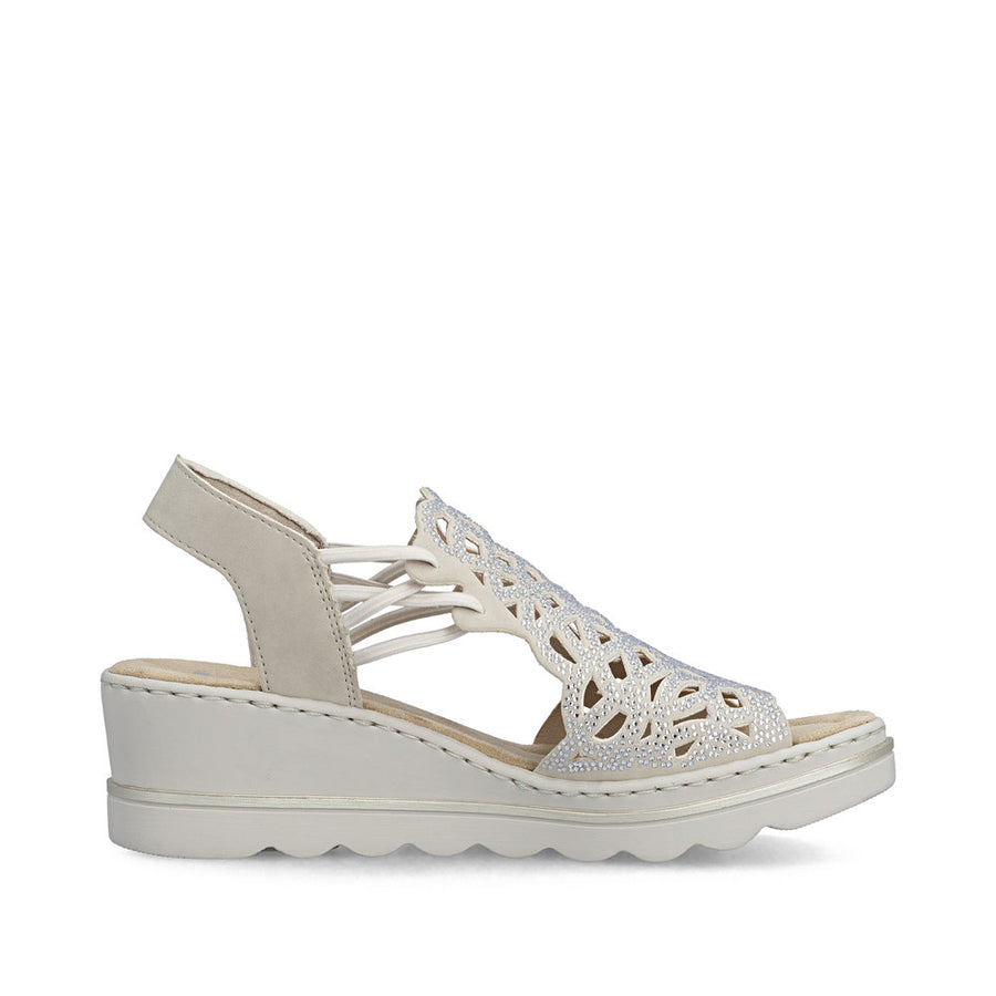 Rieker 67465-62 Ladies Sandal-Beige