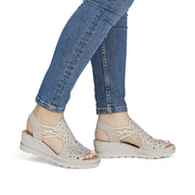 Rieker 67465-62 Ladies Sandal-Beige