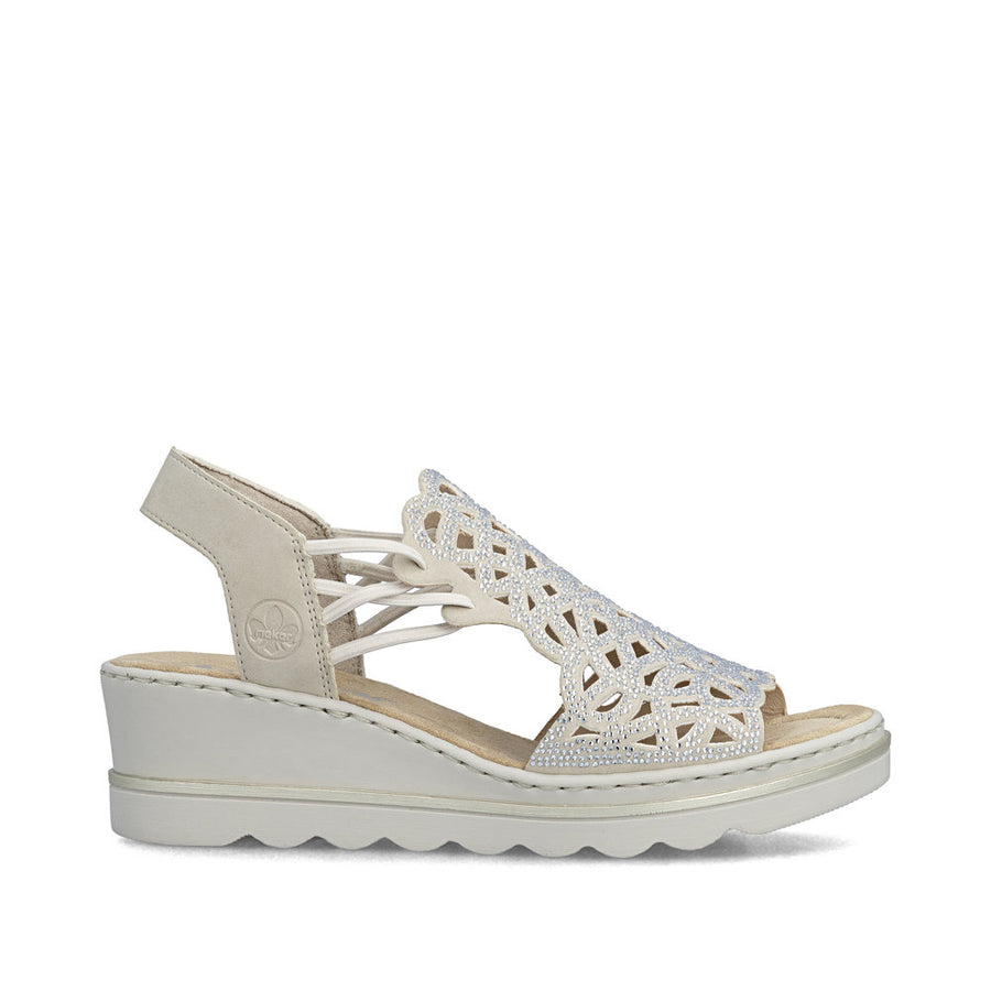 Rieker 67465-62 Ladies Sandal-Beige