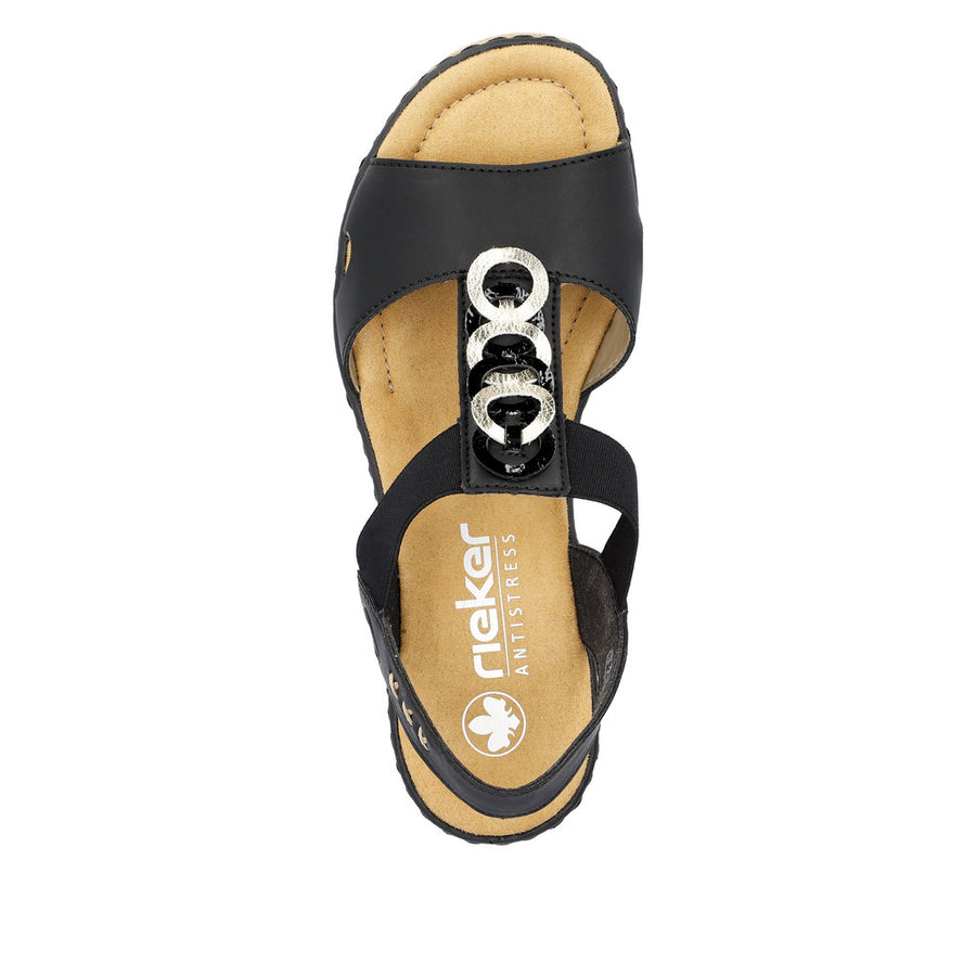 Rieker 67498 Sandals-Black