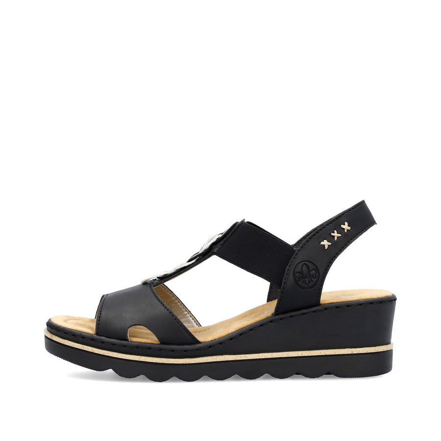 Rieker 67498 Sandals-Black