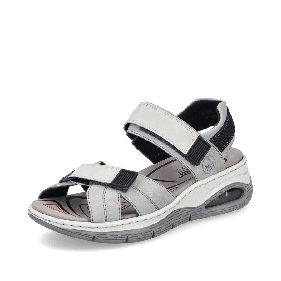 Rieker 67651-40 Ladies Sandals-Grey