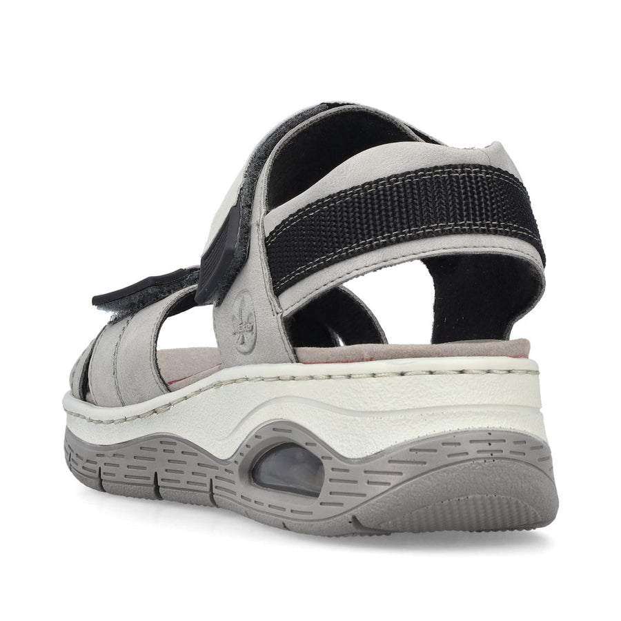 Rieker 67651-40 Ladies Sandals-Grey