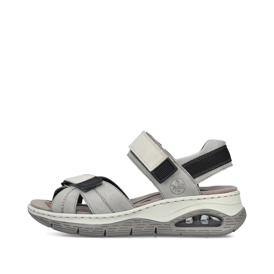 Rieker 67651-40 Ladies Sandals-Grey
