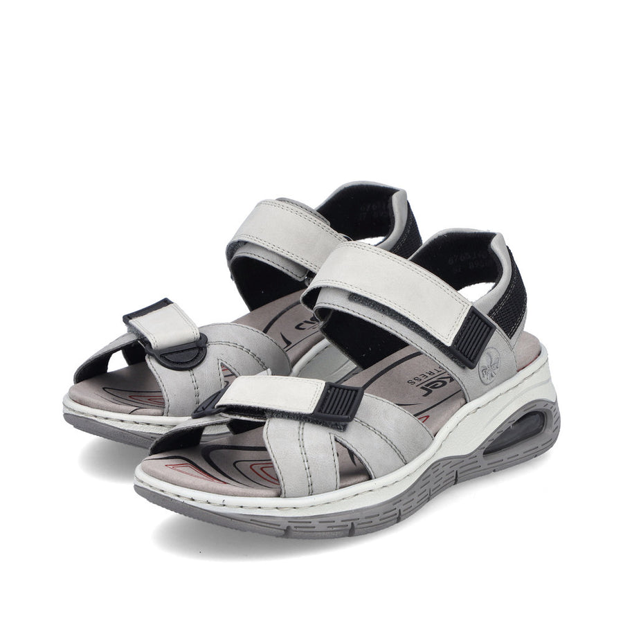 Rieker 67651-40 Ladies Sandals-Grey