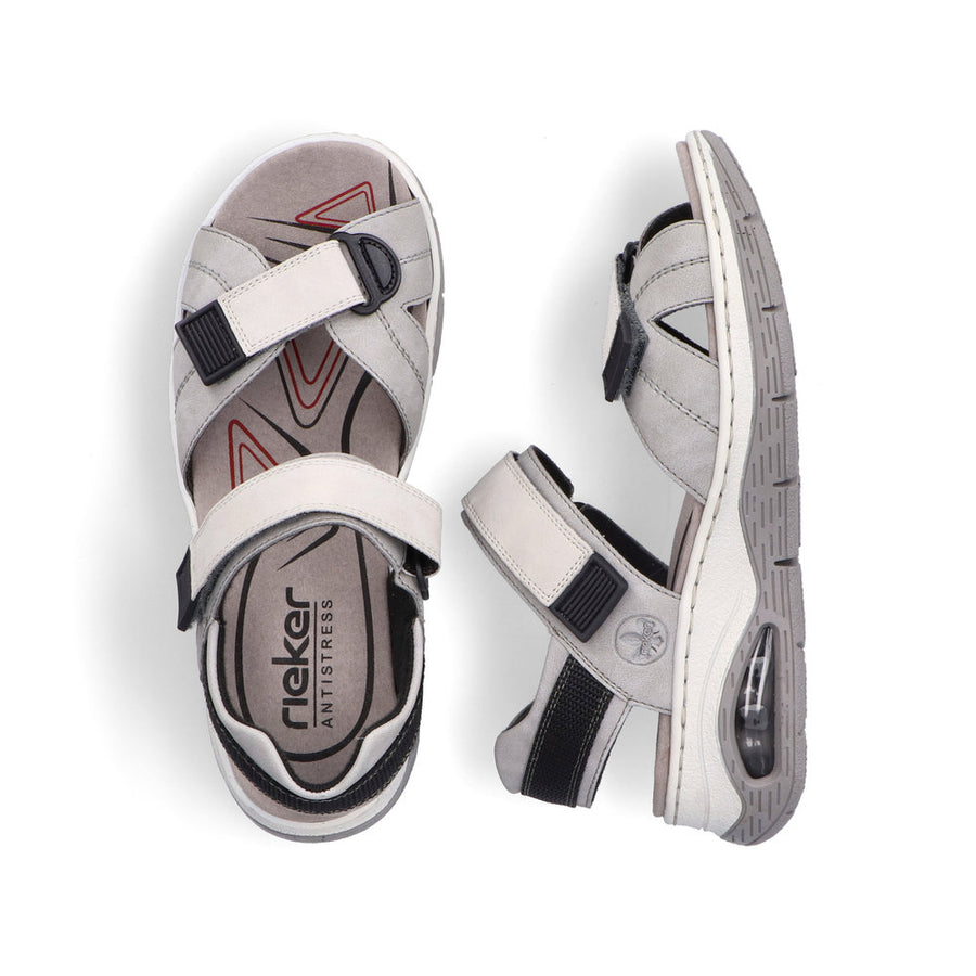 Rieker 67651-40 Ladies Sandals-Grey