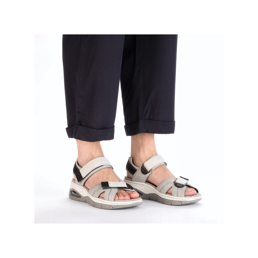 Rieker 67651-40 Ladies Sandals-Grey