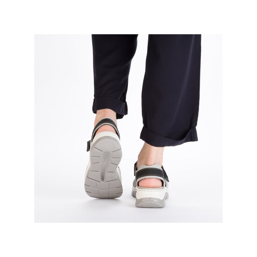 Rieker 67651-40 Ladies Sandals-Grey