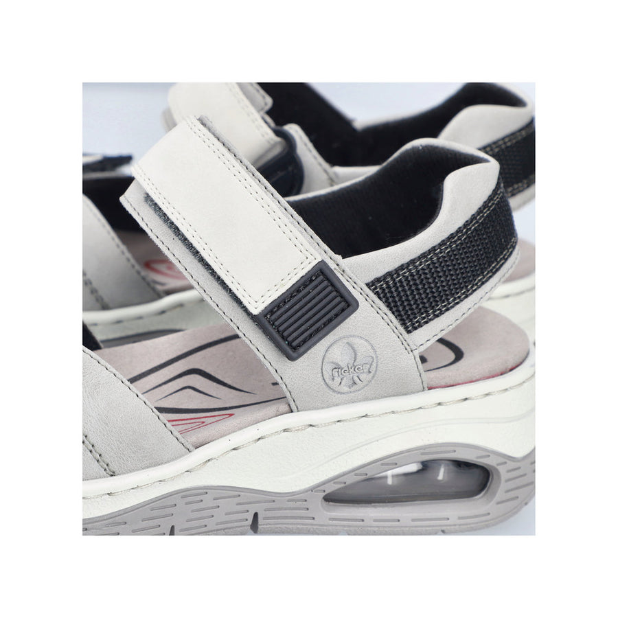 Rieker 67651-40 Ladies Sandals-Grey