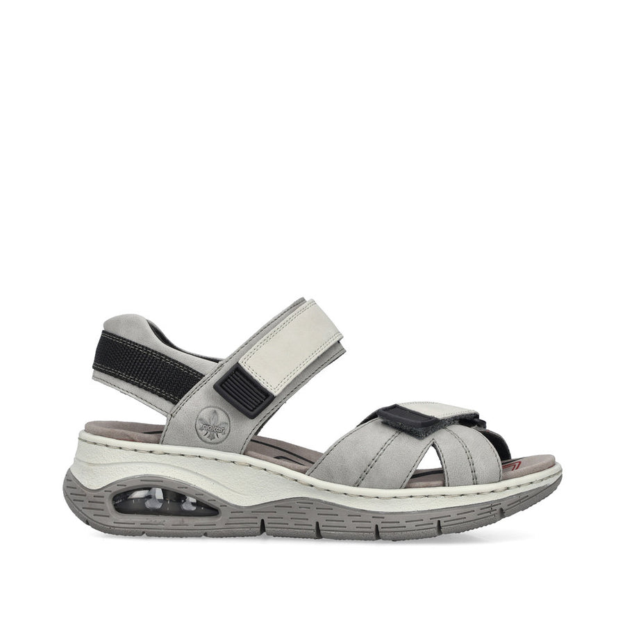 Rieker 67651-40 Ladies Sandals-Grey