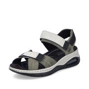 Rieker 67651-54 Ladies Sandals-Grey Multi
