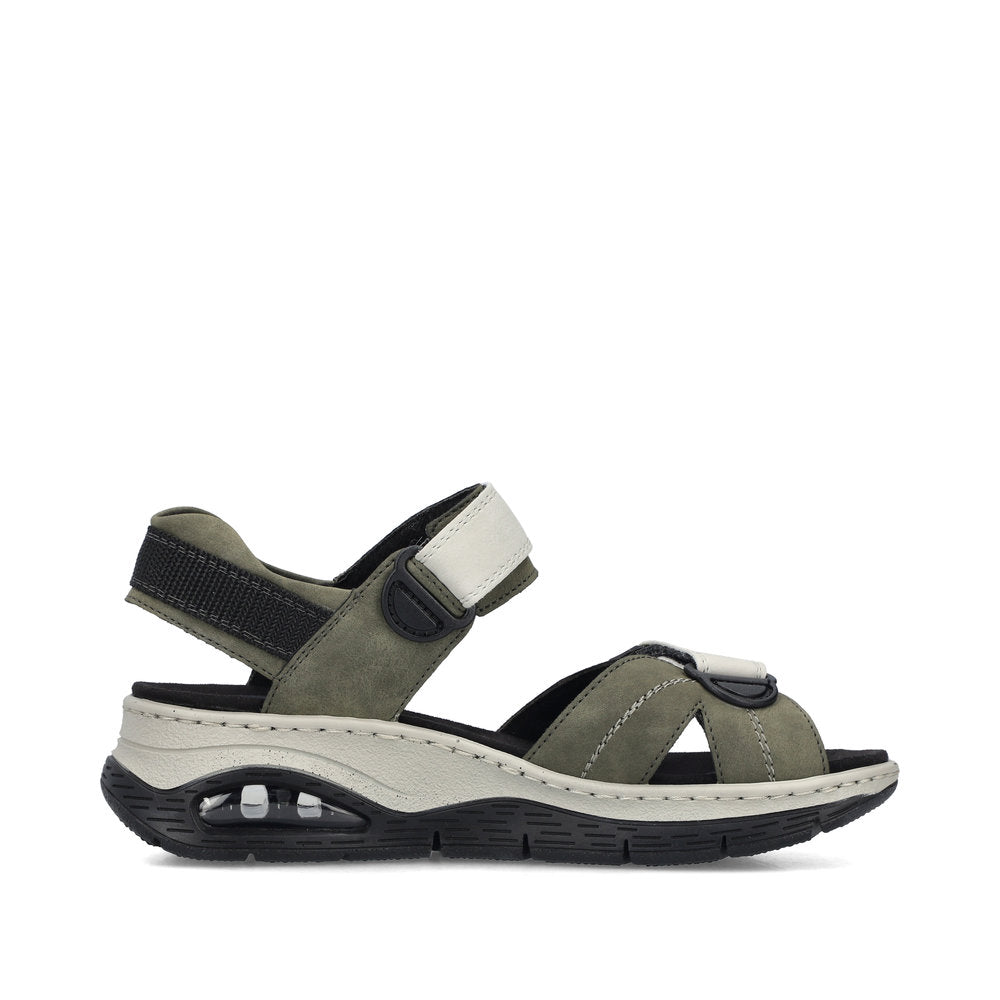 Rieker 67651-54 Ladies Sandals-Grey Multi