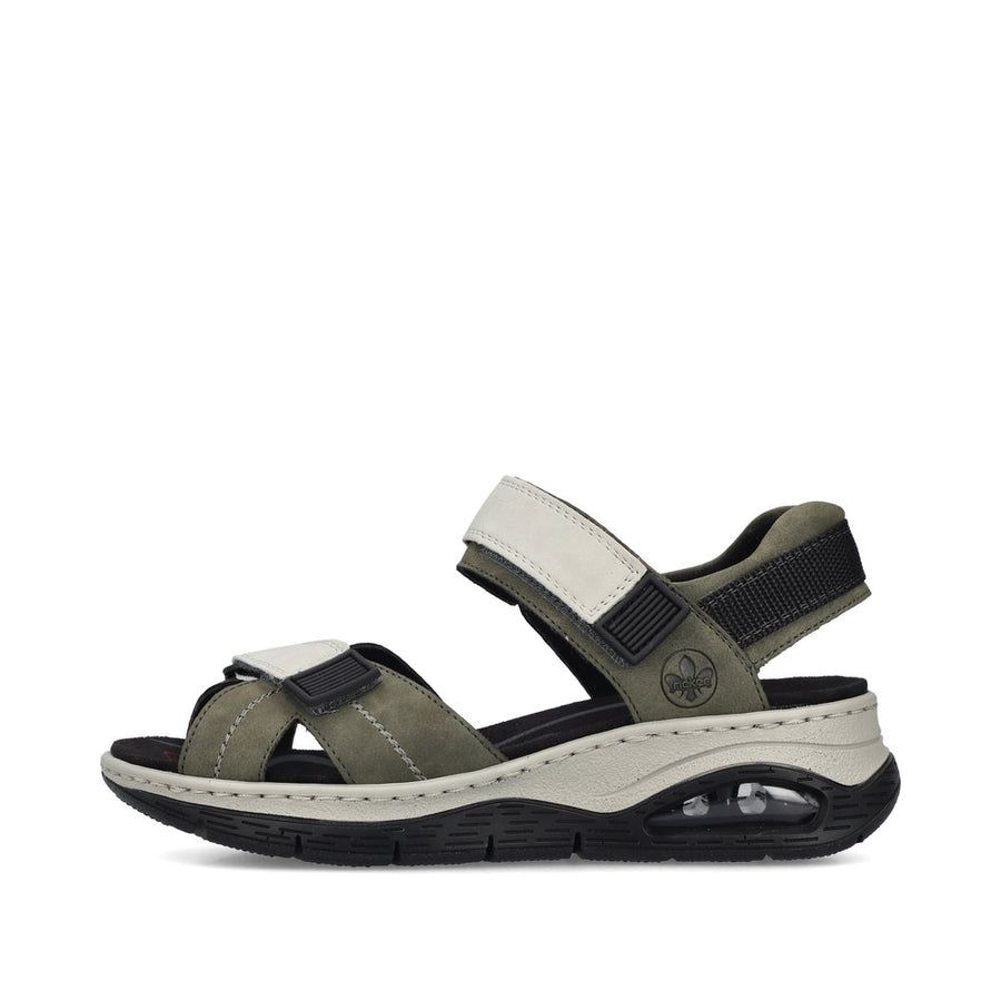 Rieker 67651-54 Ladies Sandals-Grey Multi