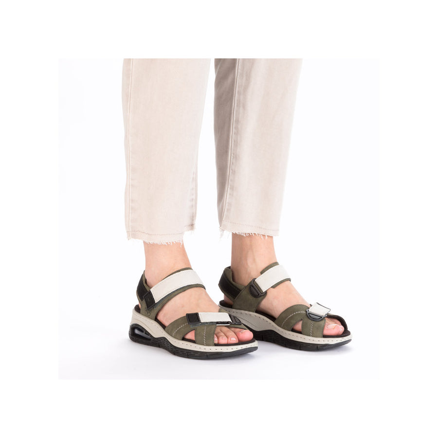 Rieker 67651-54 Ladies Sandals-Grey Multi