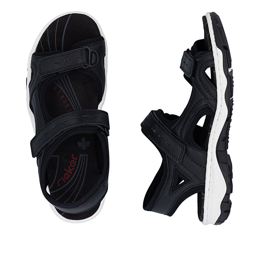 Rieker 68866-00 Sandals-Black