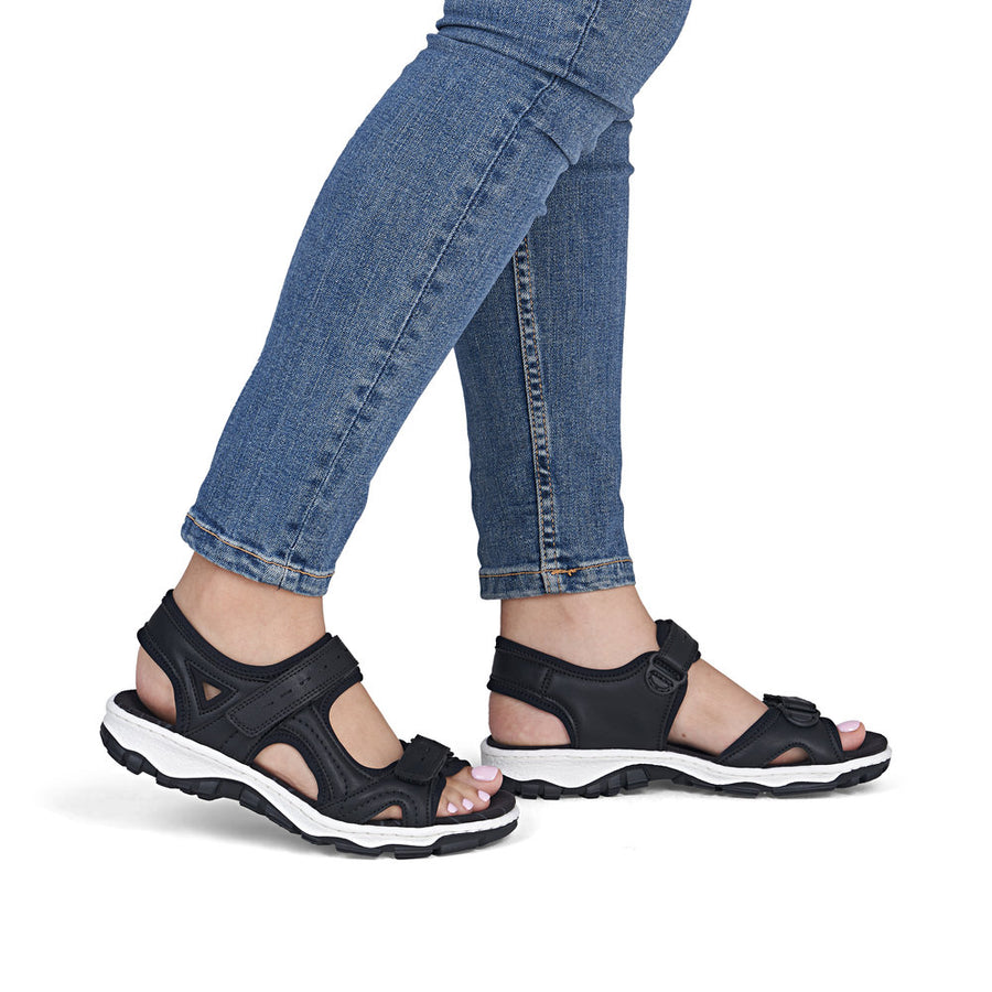 Rieker 68866-00 Sandals-Black