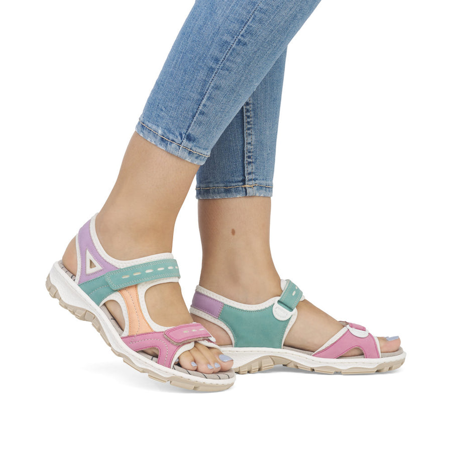 Rieker 68866 Sandals-Pink Multi