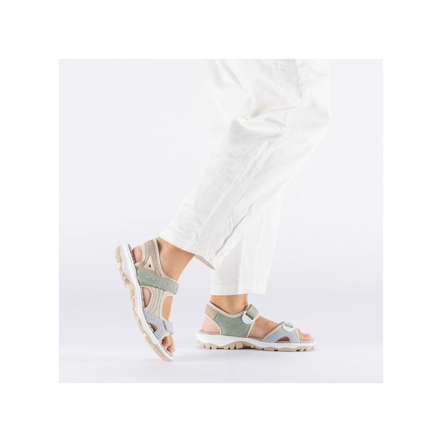 Rieker 68866-94 Sandals-Beige Multi