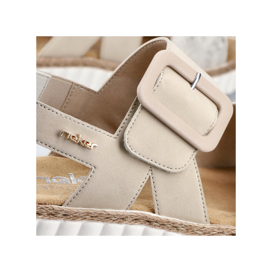 Rieker 69260 Sandals-Beige/Gold