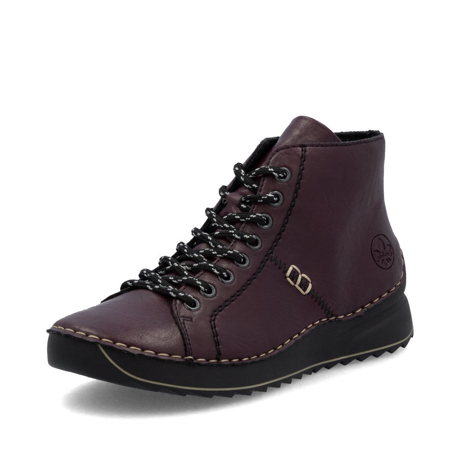 Rieker 71510-30 Ankle Boots-Bordo