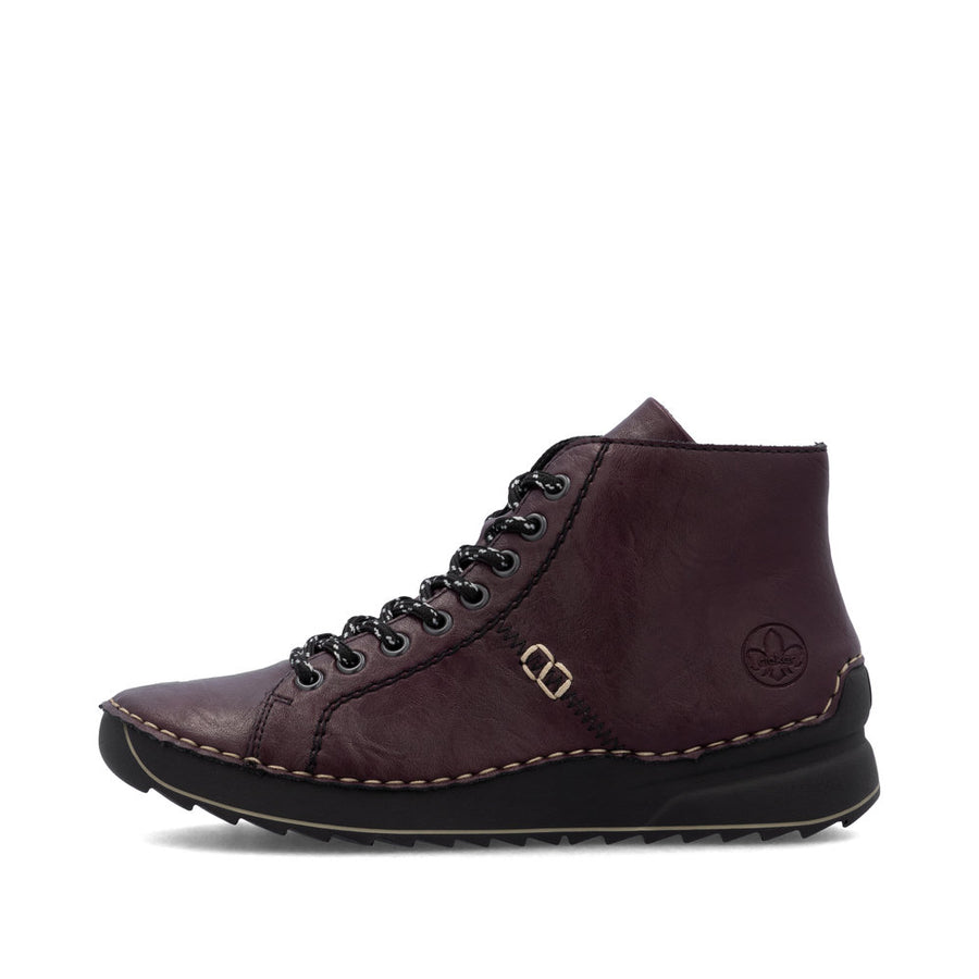 Rieker 71510-30 Ankle Boots-Bordo