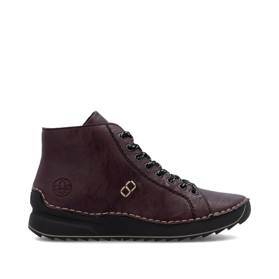 Rieker 71510-30 Ankle Boots-Bordo