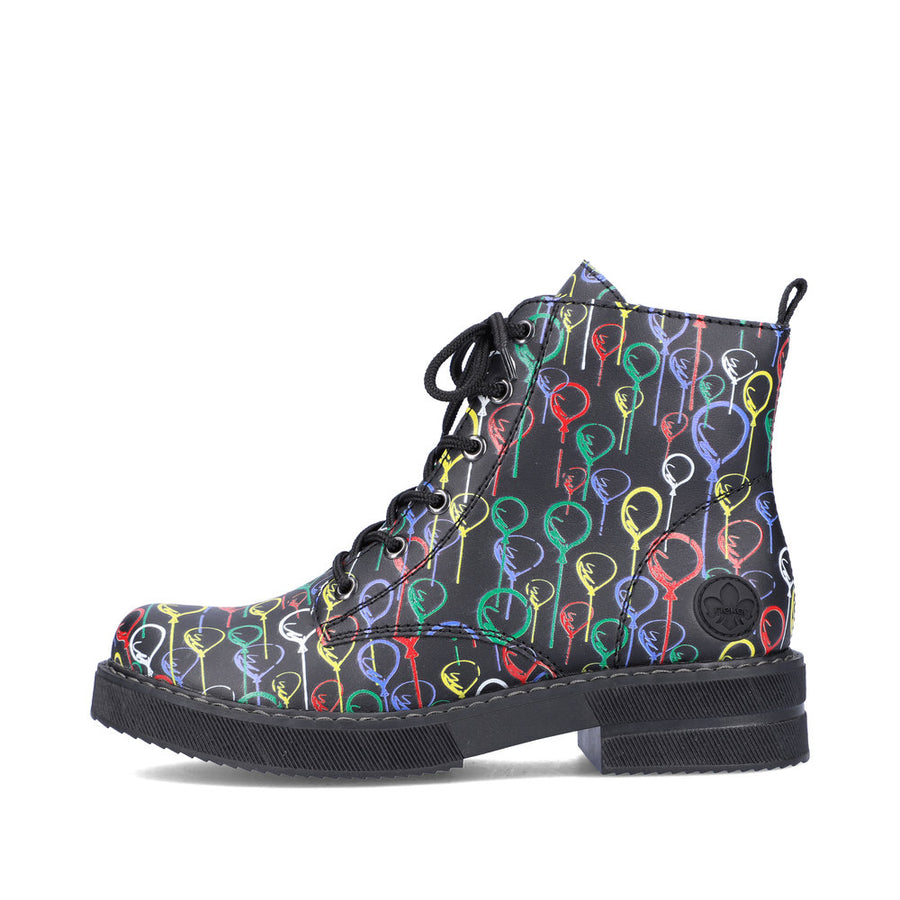 Rieker 72010 Ankle Boots-Black Multi