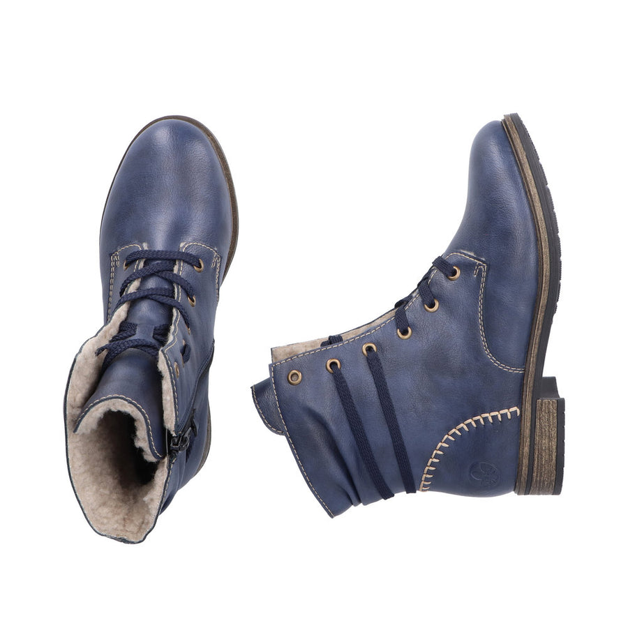 Rieker 72229 Ankle Boot-Petrol Blue