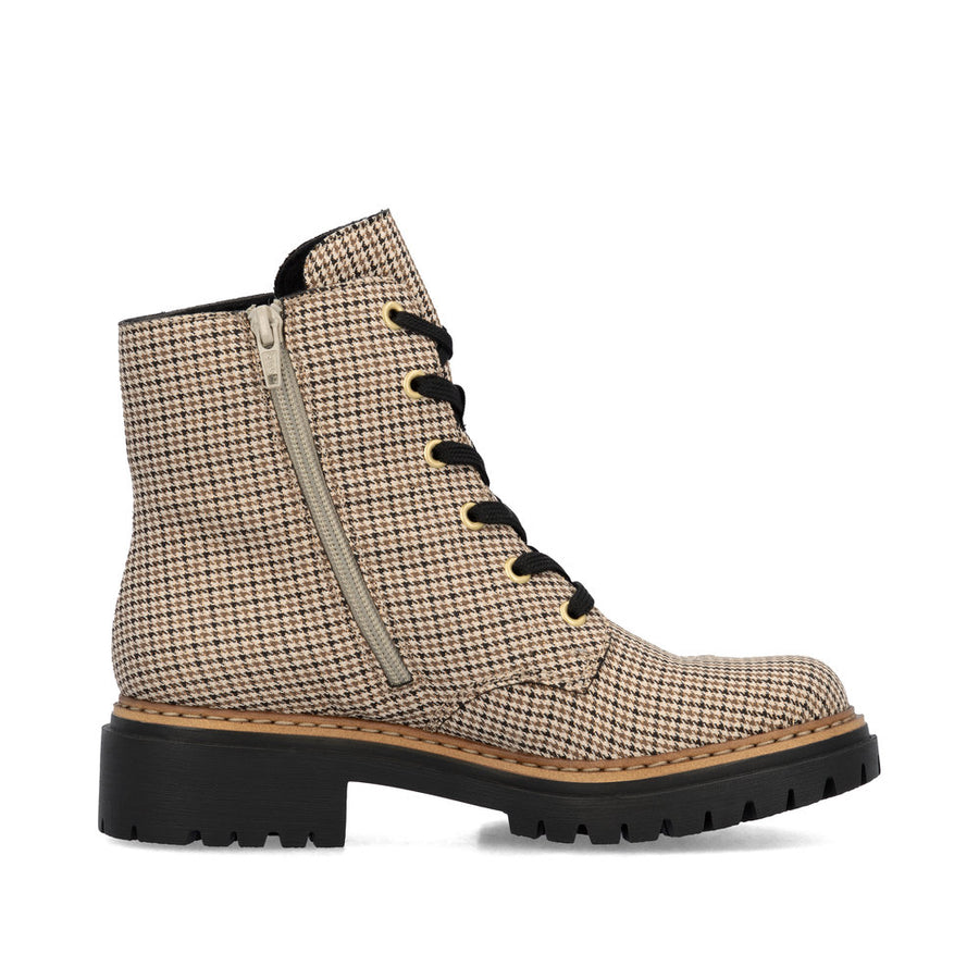Rieker 72617-60 Ankle Boot-Beige Multi