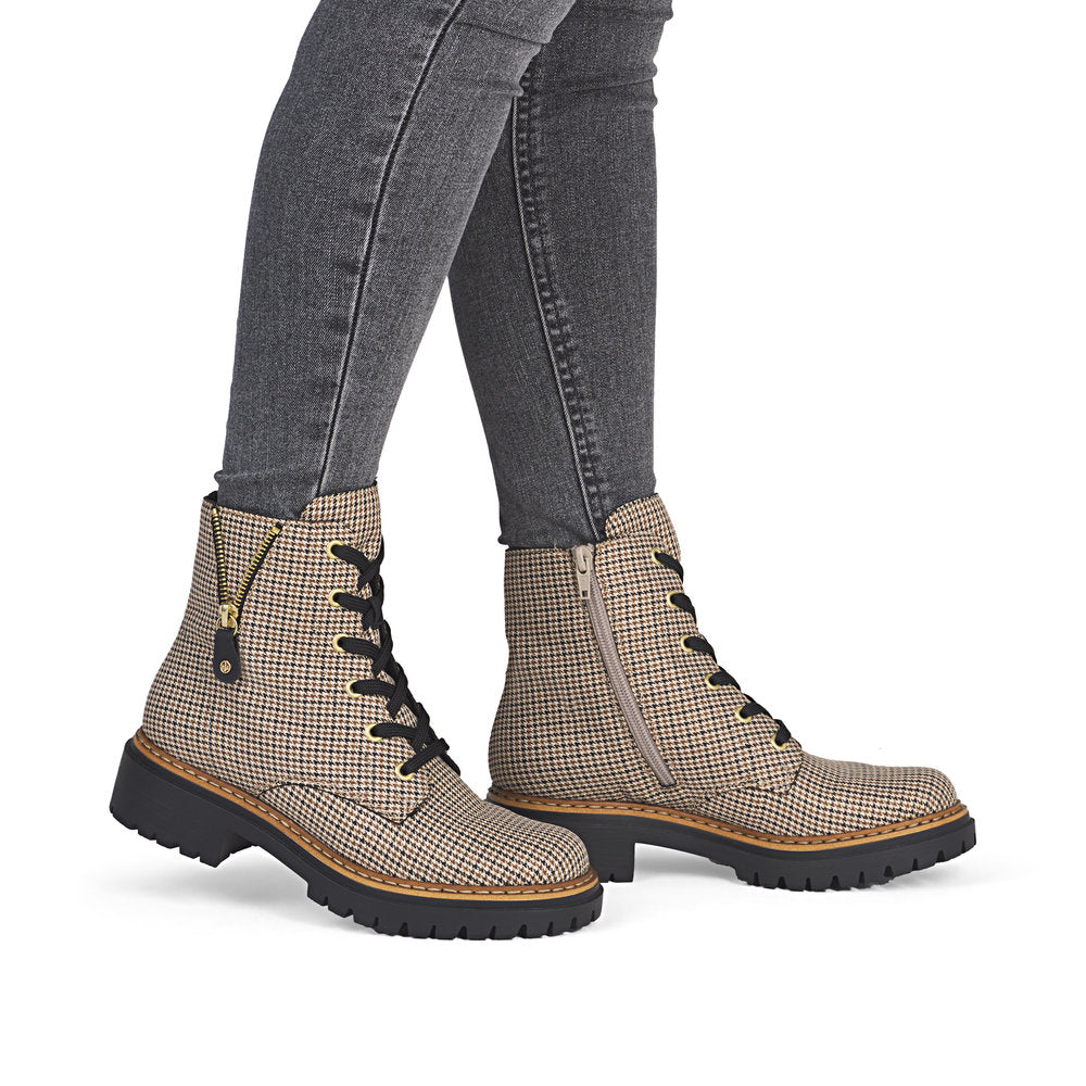 Rieker 72617-60 Ankle Boot-Beige Multi