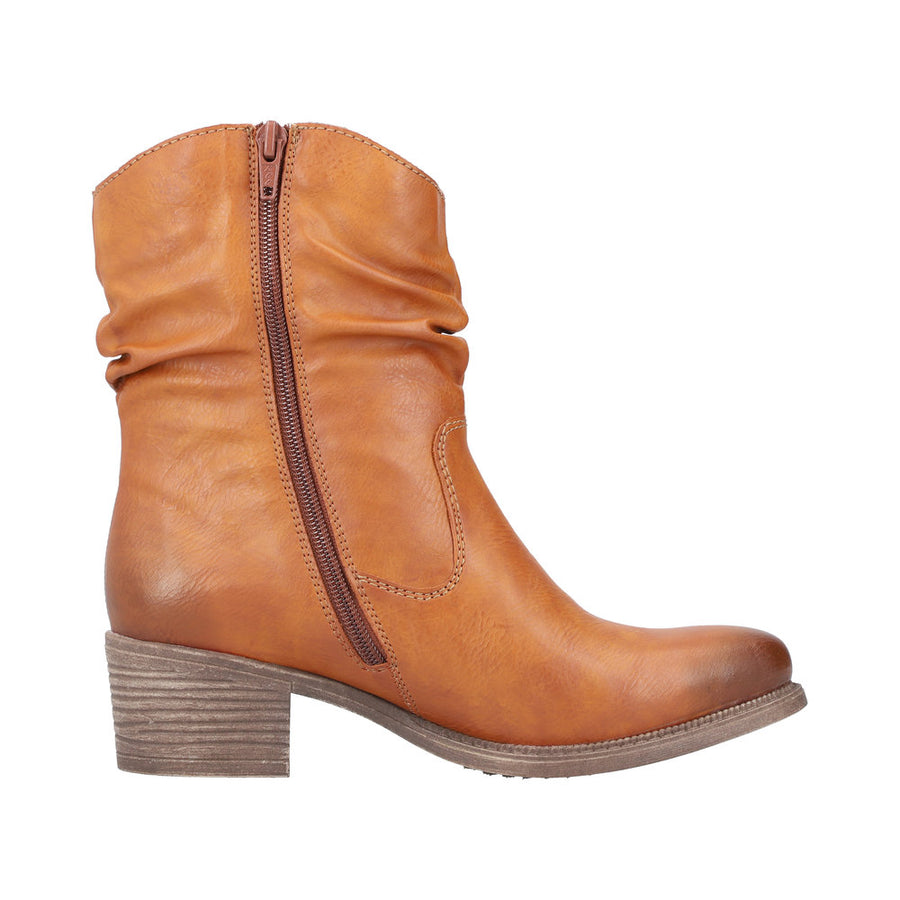 Rieker 73170 Ankle Boot-Tan