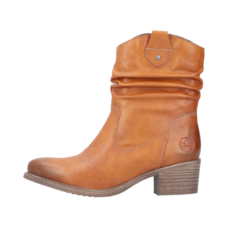 Rieker 73170 Ankle Boot-Tan