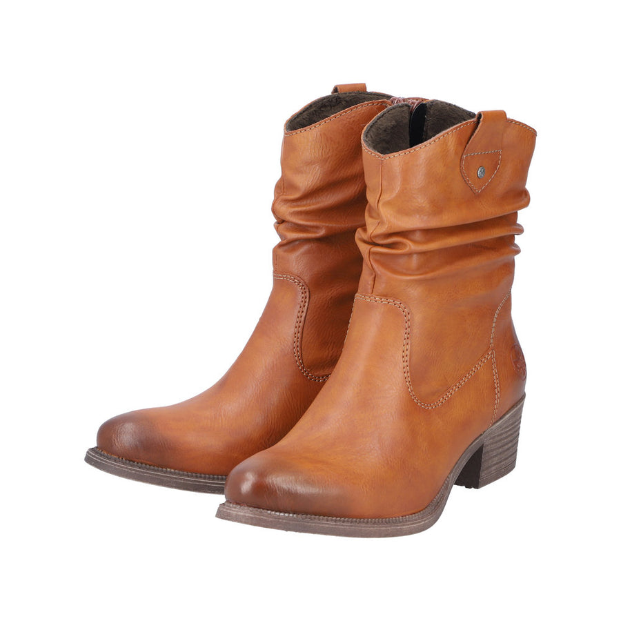 Rieker 73170 Ankle Boot-Tan