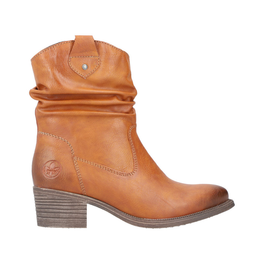 Rieker 73170 Ankle Boot-Tan