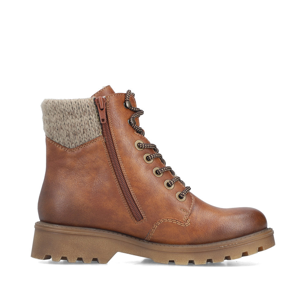Rieker 73220-24 Ankle Boot-Tan