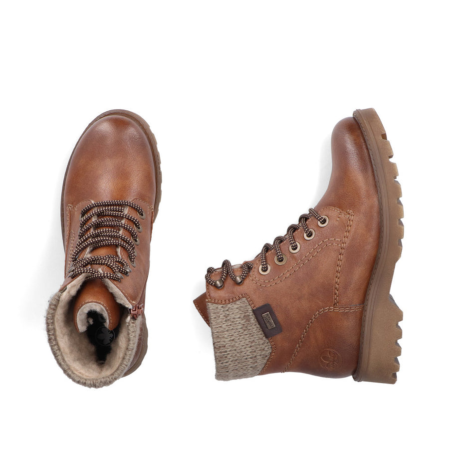 Rieker 73220-24 Ankle Boot-Tan