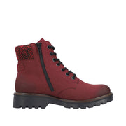 Rieker 73225 Ankle Boot-Burgundy