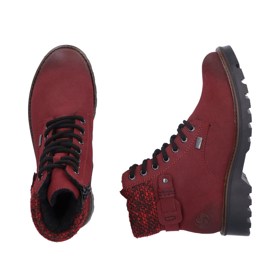 Rieker 73225 Ankle Boot-Burgundy