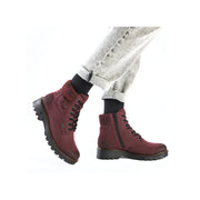 Rieker 73225 Ankle Boot-Burgundy