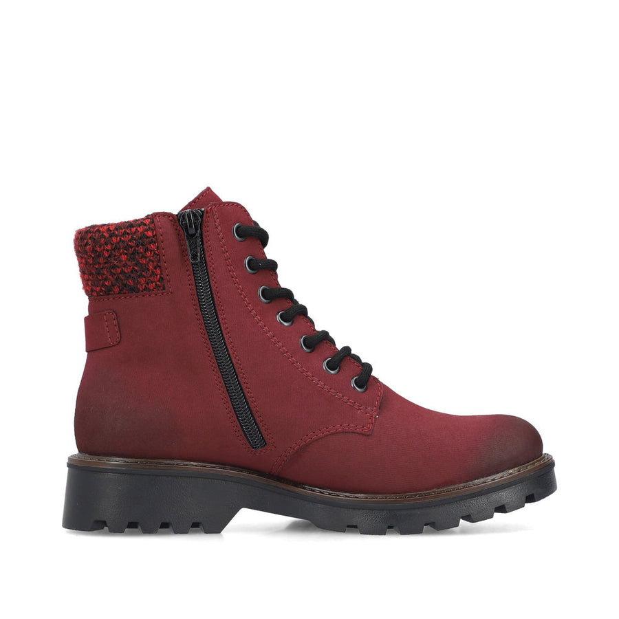 Rieker 73225 Ankle Boot-Burgundy