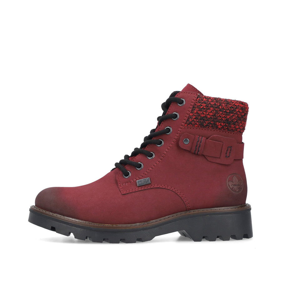 Rieker 73225 Ankle Boot-Burgundy