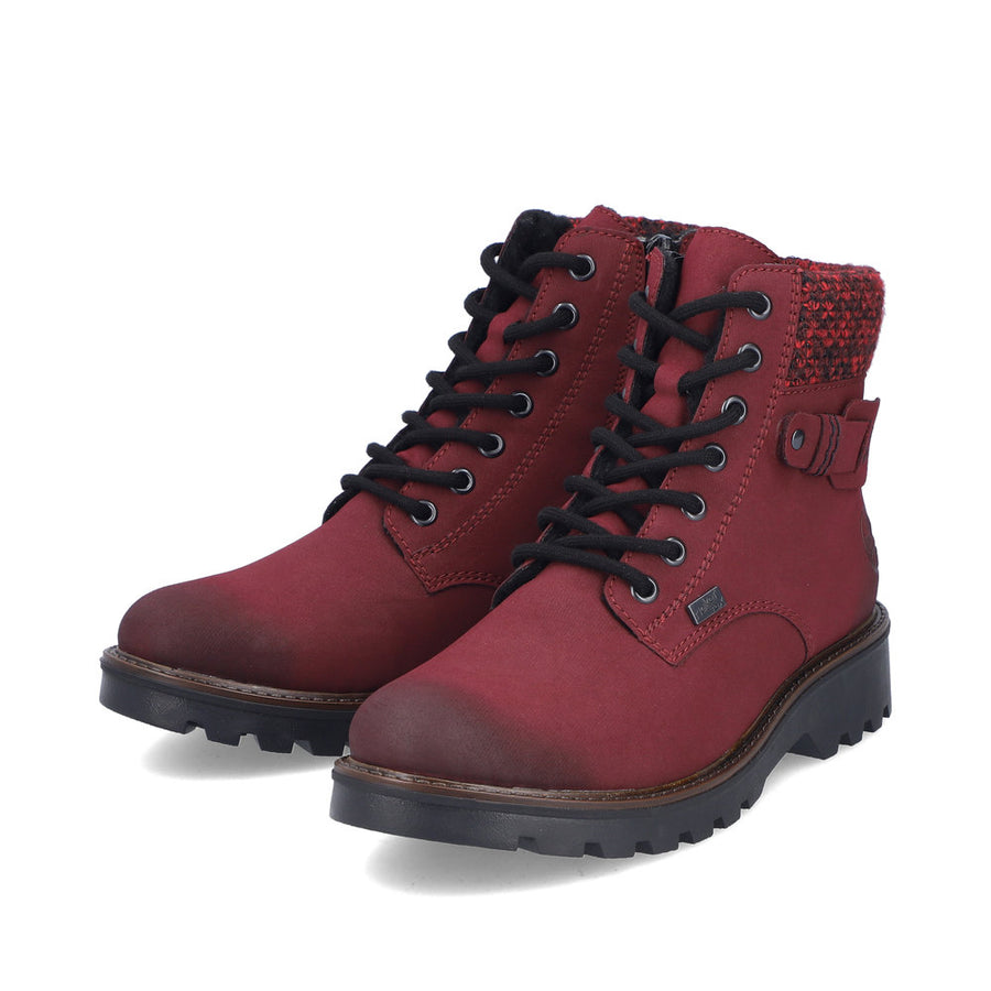 Rieker 73225 Ankle Boot-Burgundy