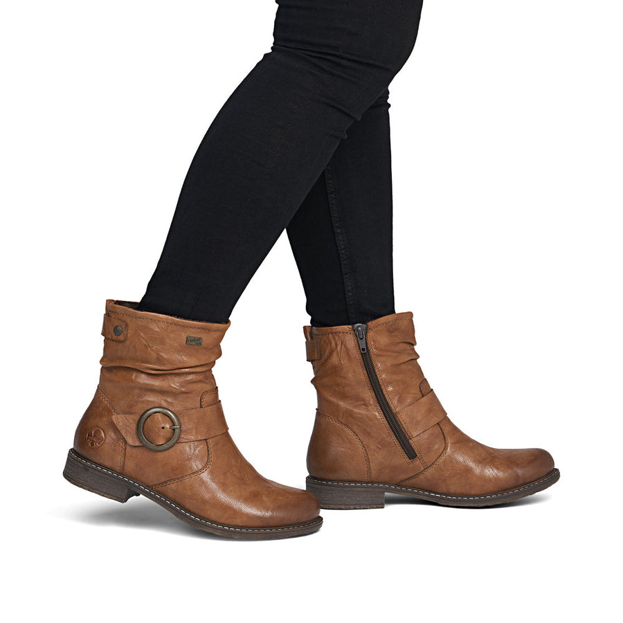 Rieker 74857-22 Ankle Boots-Tan