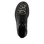Rieker 78240-90 Ankle Boot-Black Leopard