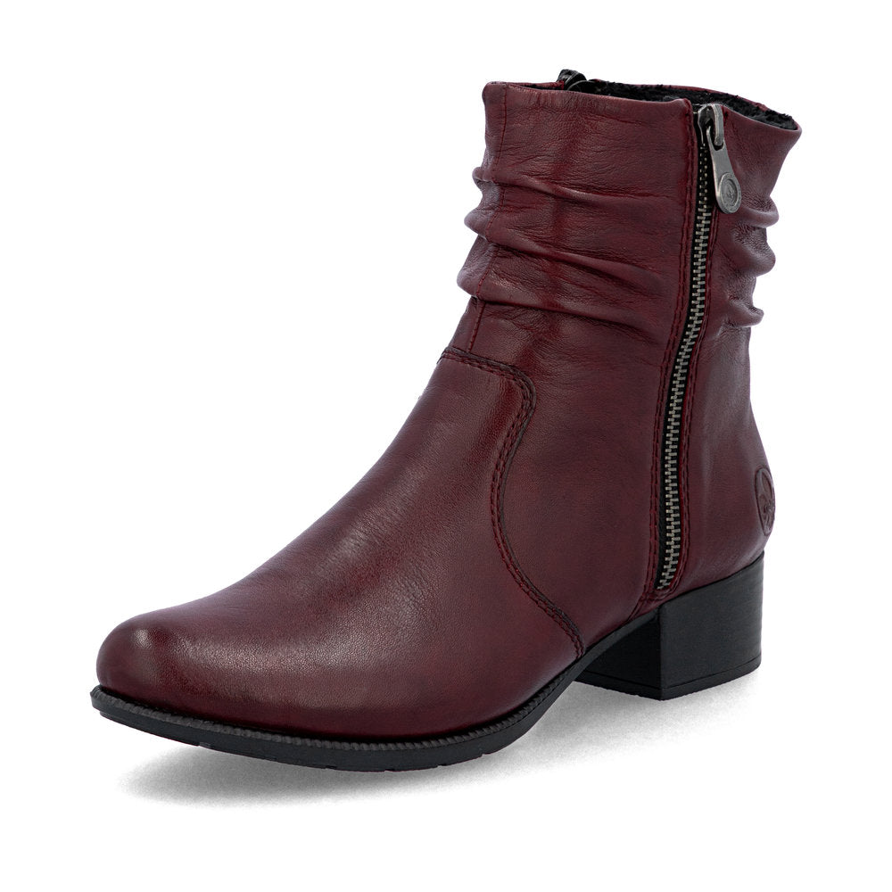 Rieker 78656 Ankle Boot-Wine