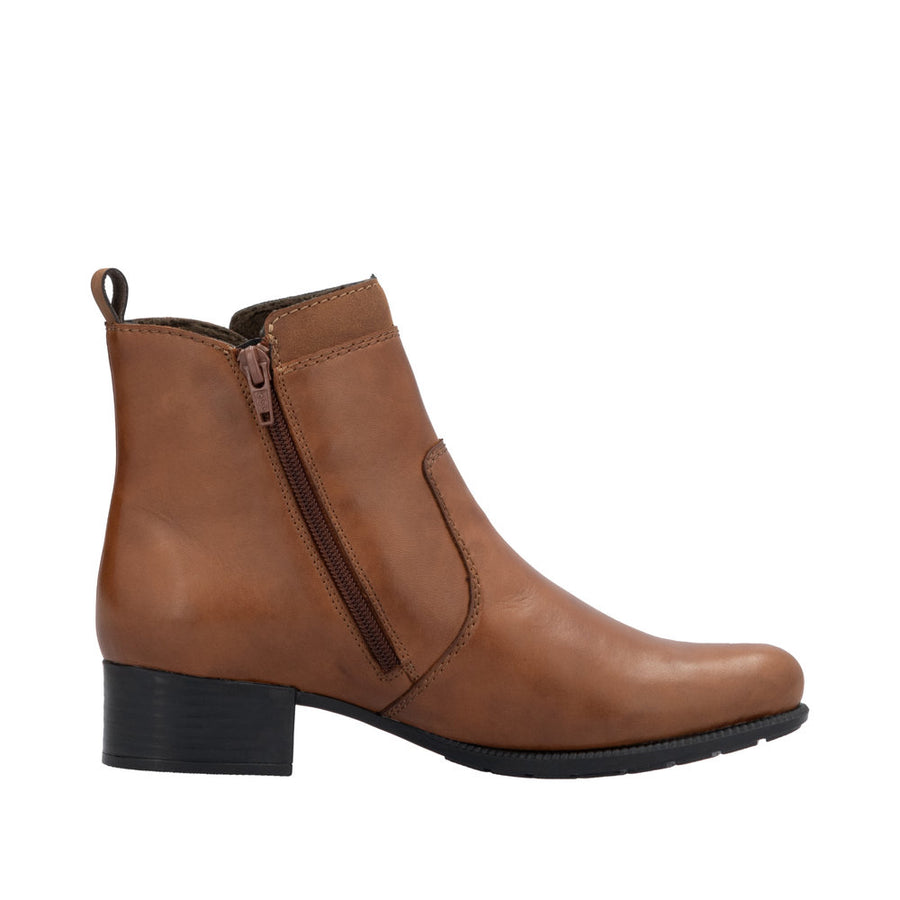 Rieker 78658 Ankle Boot-Tan