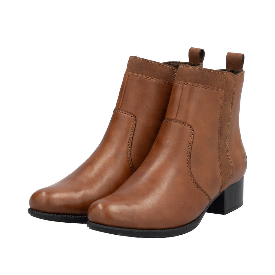 Rieker 78658 Ankle Boot-Tan