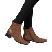 Rieker 78658 Ankle Boot-Tan